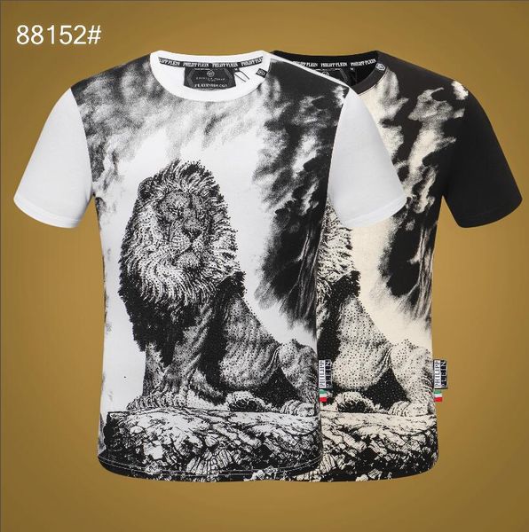

2019 trendy summer fashion designers men's shirt t-shirt letter embroidery t-shirt men's brand short sleeve t-shirt blouse-03, White
