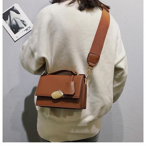

designer-new fashion lady shoulder bag wide shoulder strap women messenger bags handbags designer handbag sanyuan/12