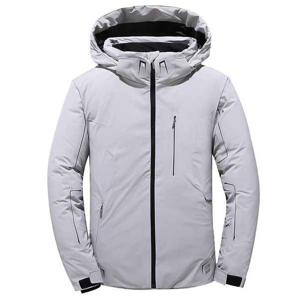 

winter jacket men clothes 2019 white duck down parkas coat thick warm big fur hooded overcoat snow coat men's winter jacket, Black