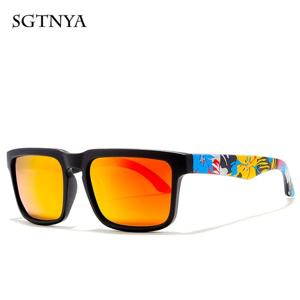 

sunglasses square polarized european and american colorful glasses men's fashion sports uv400, White;black