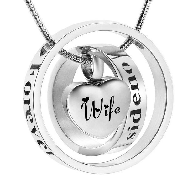 

cremation necklace for ashes no longer by my side but forever in my heart memorial ash keepsake heart memorial pendant-silver