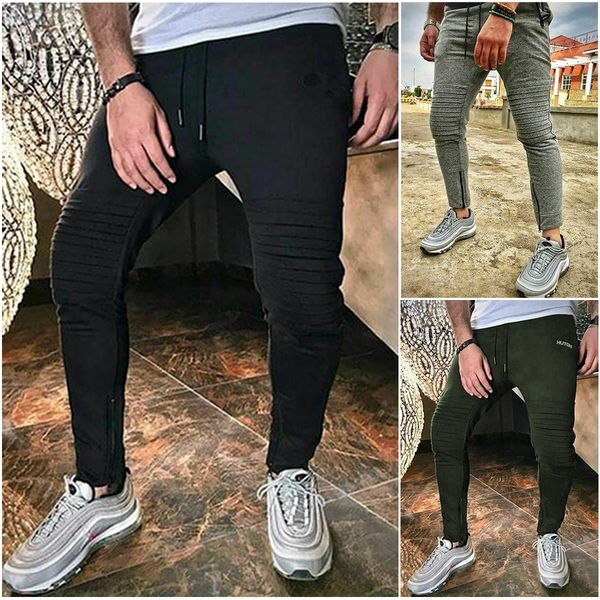 

спортивные штаны для мужчин длинные брюки спортивный костюм тренировки для бегунов спортивные штаны, Black
