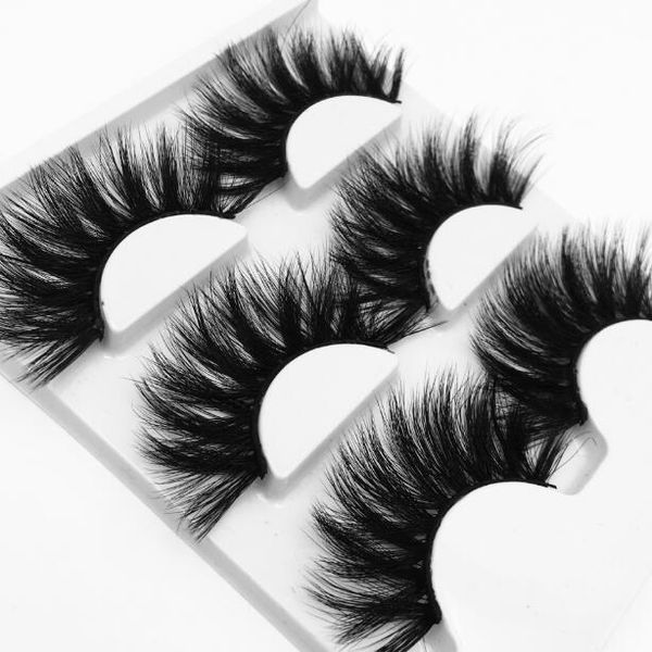 

fashion luxury mink fake lashes set 3 pairs with packaging thick long false eyelashes handmade reusable eye makeup accessory dhl free
