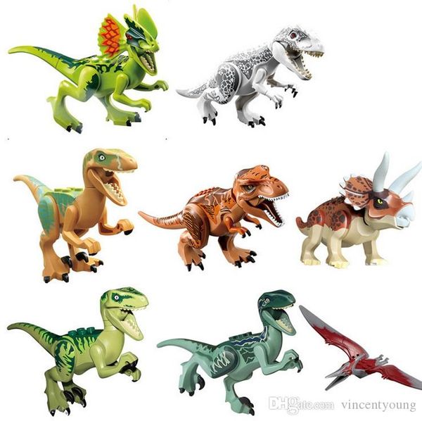

the jurassic world building blocks assembled educational building blocks initiation toy dinosaur three-dimensional model eight chi