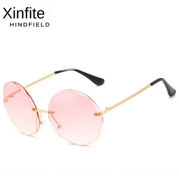 

polygonal sun frameless trimming sun glasses women's gradient ocean slice sunglasses uv protection 28042, White;black