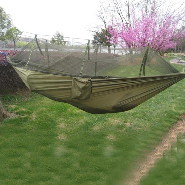 

travel camping patio garden hanging bed army green camo hammock hanging nylon bed mosquito net parachute outdoor yard