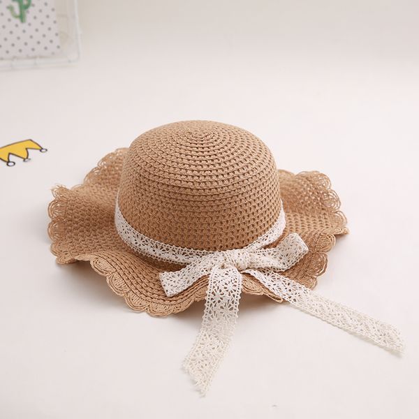 

children hat girls straw hat small fresh sun travel sunscreen girl summer, Yellow