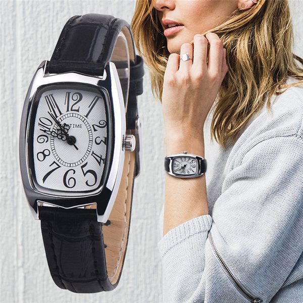 

quartz watch women clock ladies wristwatch square leather strap rectangle casual fashion women's dress montre carre femme 4kk, Slivery;brown