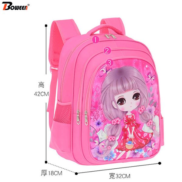 

девушка schoolbag детский рюкзак принцессы детский сад начальная школа сумки девочки bookbags дети водонепроницаемый большой класс 1-3-6