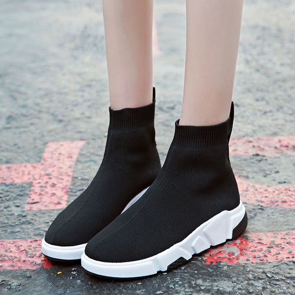 

outdoors summer high running shoes for woman sock footwear sports athletic boots breathable elastic women socks sneakers
