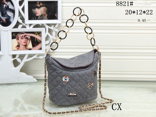 

new style women paris-hamburg designer chains shoulder bag cross body bags purse bucket badge fashion bags 8821 handbags