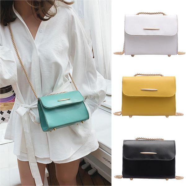 

women wild messenger bag fashion solid color korean version ladies bag one-shoulder small square bolsos de mujer#35