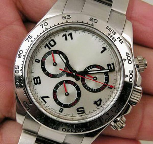 

stainless steel sapphire 116509 40mm white dial automatic mens men's watch watches no chronograph, Slivery;brown