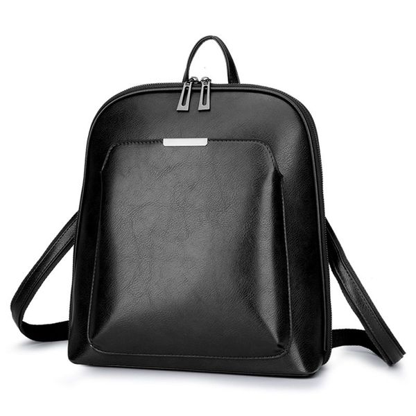 

vintage backpack female leather women's backpack large capacity school bag for girls leisure shoulder bags for women