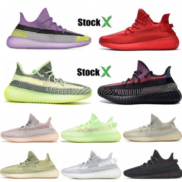

2020 new yecheil yeehu black static reflective lundmark antlia mens women sneakers synth yeezree clay kanye west sports outdoor shoes