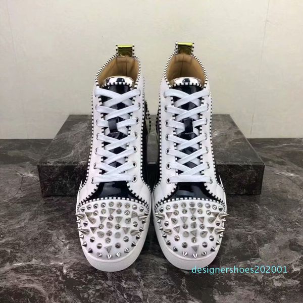 

mens designer shoes for men women designer red bottom shoes women shoes men loafers casual genuine leather d01, Black