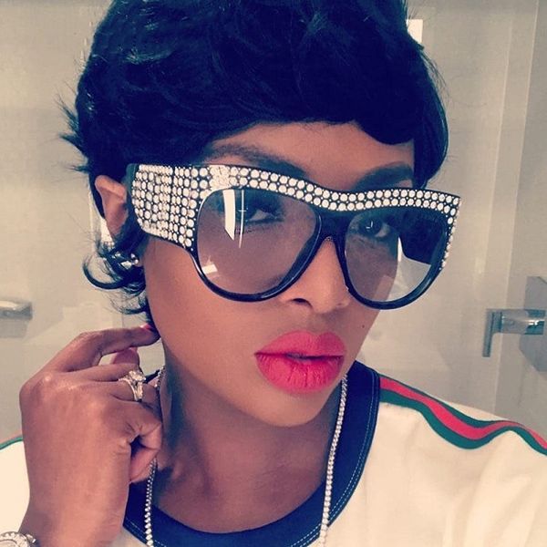 

new womens fashion rhinestone luxury sunglasses oversized sun glasses uv400 6 colors designer sunglasses for women, White;black