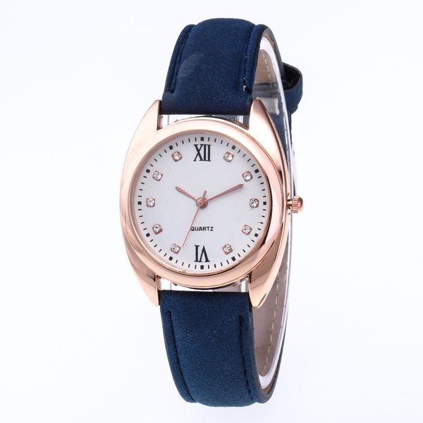 

желание горячие продажи розовый матовый пояс с бриллиантом женские часы мода чистая красный же золотой корпус белый кварцевые наручные часы, Slivery;brown