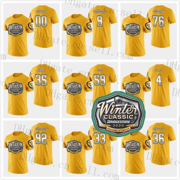 

2019 nashville predators custom winter classic alternate t-shirt filip forsberg p.k. subban pekka rinne josi ryan ellis johansen arvidsson, Black