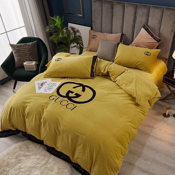 Yellow Khaki Optional Bed Cover Suit High Quality Fleece