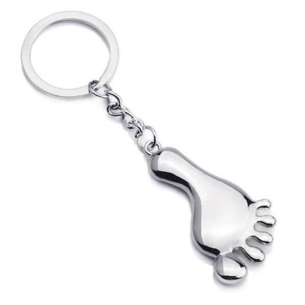 

100pcs new lovely foot shaped keychain baby barefoot key rings gifts