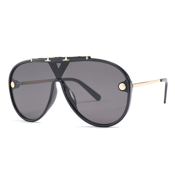 

mincl 2019 new sunglasses oversize women sunglasses one piece reflective men sun glasses retro pilot sun glasses nx, White;black