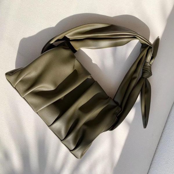 

women new fashion cow genuine leather soft pleated dumplings evening party purse messenger clouds shoulder strap hand bag bow