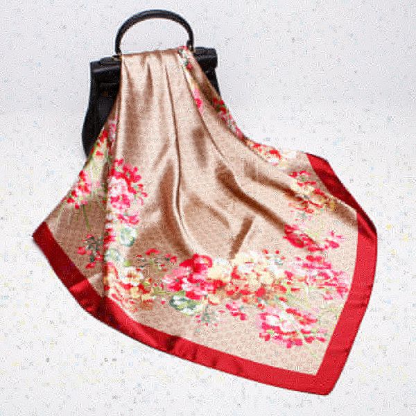 

fashion scarves for women print silk satin scarf female shawl hijab square scarfs for ladies shawls bandana 90*90cm