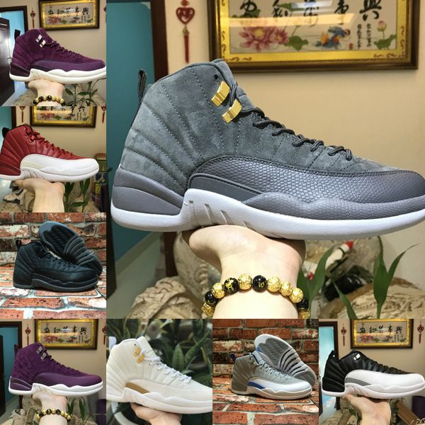 

2020 mens 12s basketball shoes winterized wntr gym red michigan bordeaux brand 12 white black the master flu game taxi trainer shoes