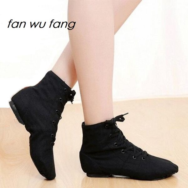 

fan wu fang 2017 new sports dancing sneakers jazz dance shoes lace-up soft sole high-men women children black white blue red
