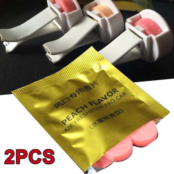 

vehemo 2 pcs/1 pack car outlet perfume air freshener air conditioning vent clip vent clip flavor piece 4 flavor styling
