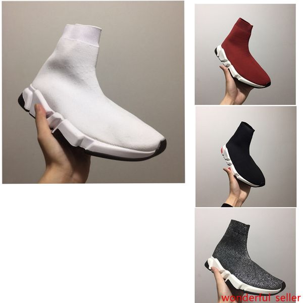 

original women men sock shoes black white red speed trainer sneakers casual shoe mens