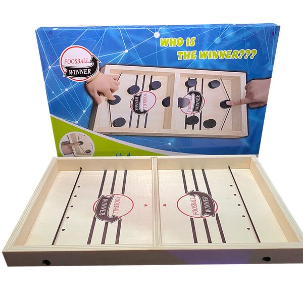 

sling puck ice hockey game interactive bumper catapult chess game table deskbattle 2 in 1 ice hockey game