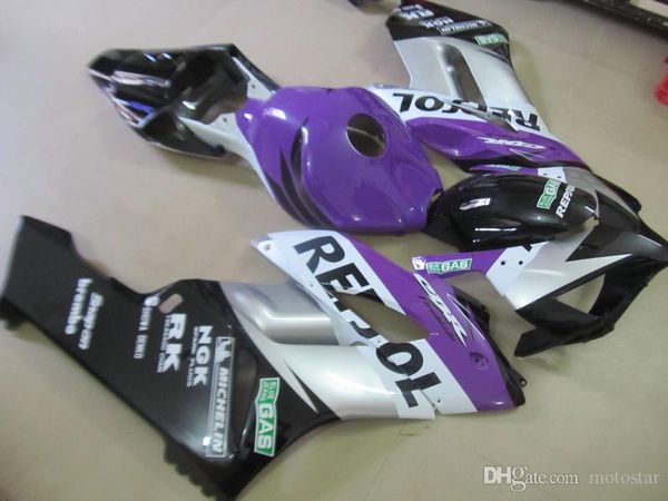 Kit carenatura plastica stampaggio originale per Honda CBR1000RR 2004 2005 set carene nere viola viola CBR1000RR 04 05 OT08