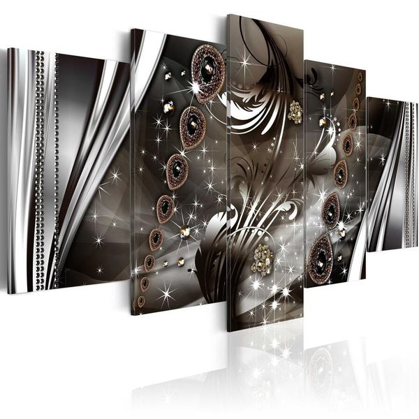 

( no frame)5pcs/set modern abstract necklace string art print frameless canvas painting wall picture home decoration