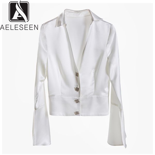

aeleseen 2019 autumn high street women jackets new fashion european camel single breasted elegant long flare sleeve white jacket, Black;brown