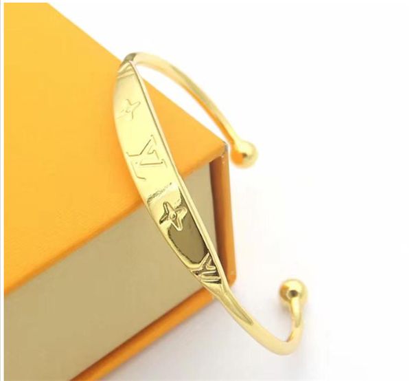 

горячая продажа золото манжеты браслет с логотипом роскошного дизайном для женщин четыре листа цветка c формы браслета открыт pulsera золото, Golden;silver