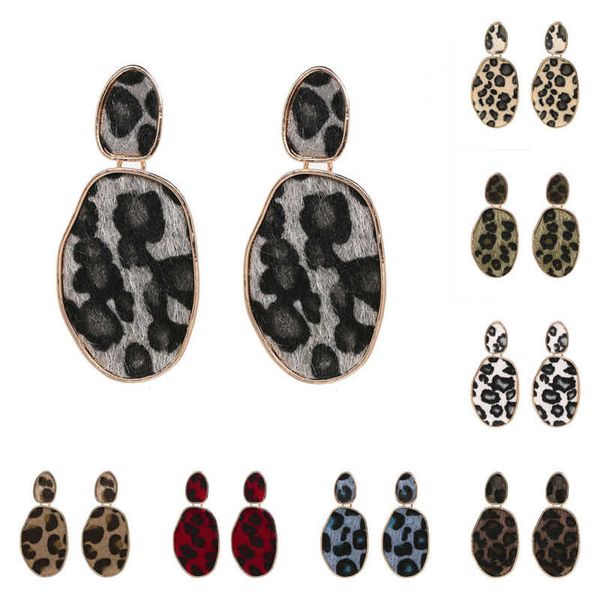 

dangle & chandelier women retro womens alloy luxurious earrings leopard statement jewelry european and american style fashion, Silver