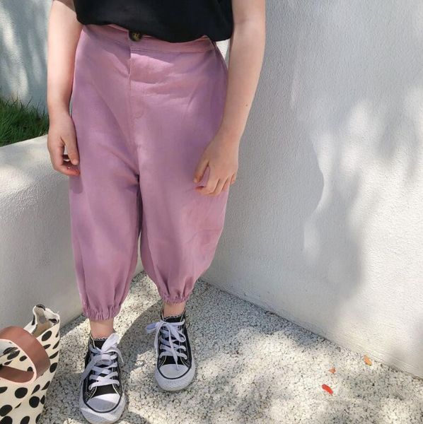 

2020 korea style girls long pants spring summer fashion girls pants 2-7t ho553, Blue