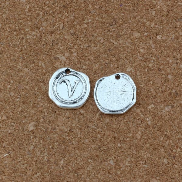 

100 шт. / лот буква" v " алфавит начальный сплав подвески античное серебро подвески мода diy аксессуары 18x18.5мм а-465, Bronze;silver