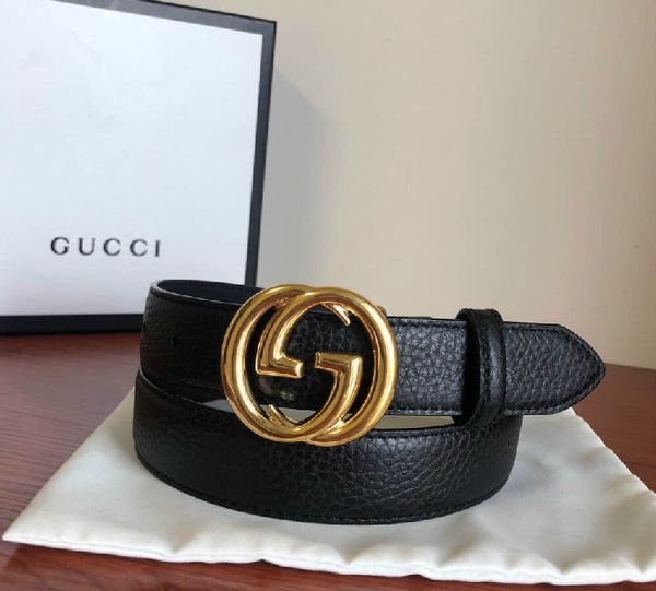 leather belt with interlocking g buckle