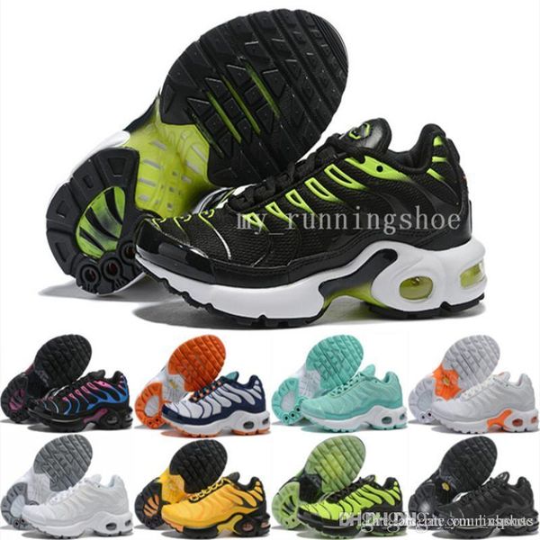 

2019 plus tn se kids luxury designer sneakers girls boys running shoes youth children des chaussures tns femme yellow purple trainers scarpe, White;red