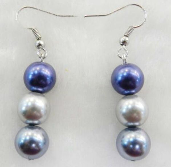 

stunning mix shell pearl beads necklace jewelry earrings, Silver