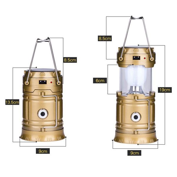

us plug rechargeable solar powered camping light dc charge lantern outdoor hanging hiking lamp