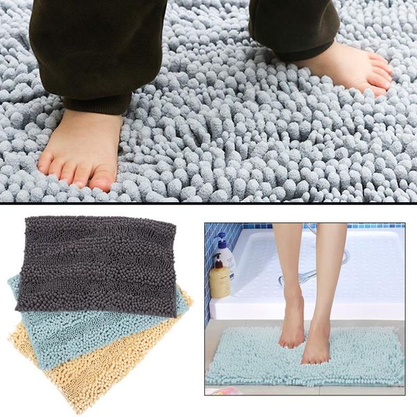 

warm chenille carpet rectangle sofa water uptake anti-skid home chenille mattress bright rug bedroom mat floor 43*63cm