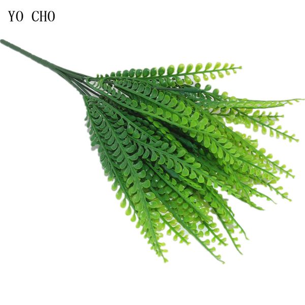 2019 Plastic Artificial Flowers Green Fake Grass Plants Succulents