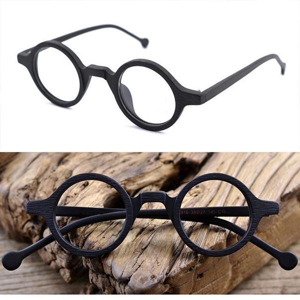 

fujiitaro optical eyeglasses frame women men round vintage acetate myopia computer clear lens glasses spectacle frame yq619, Black