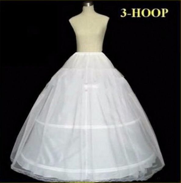 

in stock petticoats wedding ball gown ball 3 hoop bone full crinoline petticoats for wedding dress wedding skirt accessories slip, White