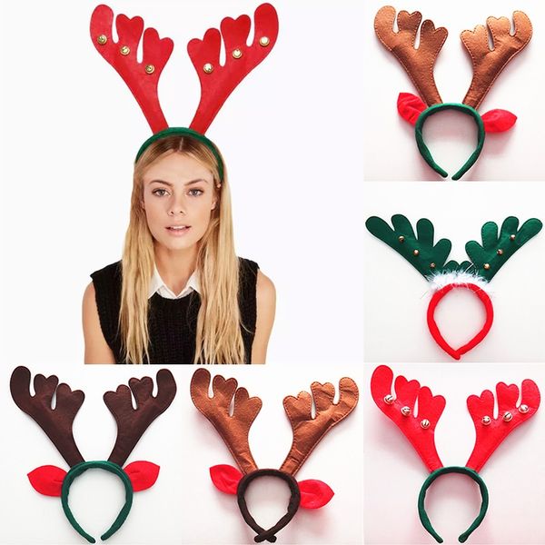 

christmas decorations christmas antler hair bands red non woven headband holiday party birthday party supplies fa2604