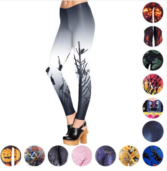 

halloween cosplay yoga pants bodycon skinny leggings skull halloween punk women gym fitness tights stretchy sports trousers sexy, White;red